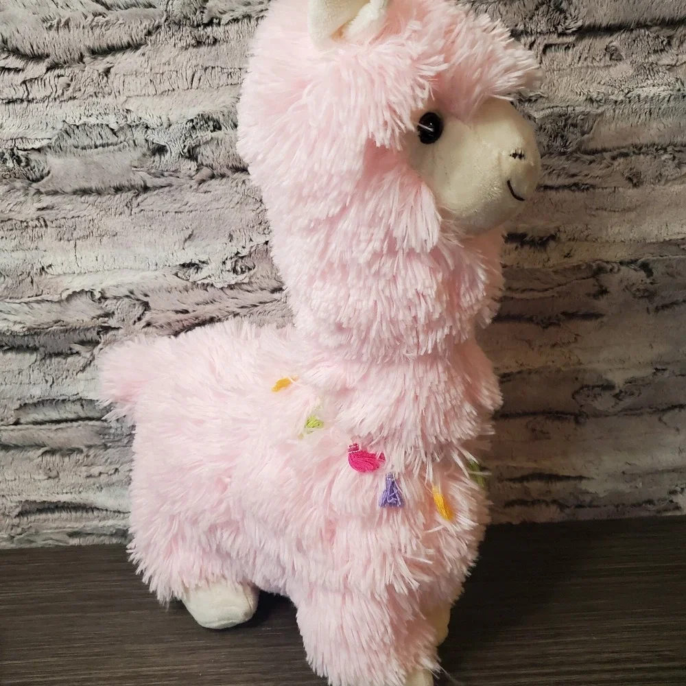 MTY International Valentine Pink Llama Plush Stuffed Animal 2020 19.5